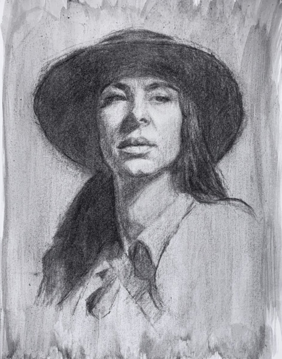 soniavasquezart's tweet photo. Trying out some new charcoal and chalk. I have a #Sargent #drawing as my phone background so I stay inspired and humbled.🤣 He makes it look like his drawings took him 20 minutes and then poof a masterpiece. If only. 😅  

Reference from Scott Waddell’s patreon. https://t.co/BZBu0Lq1kx