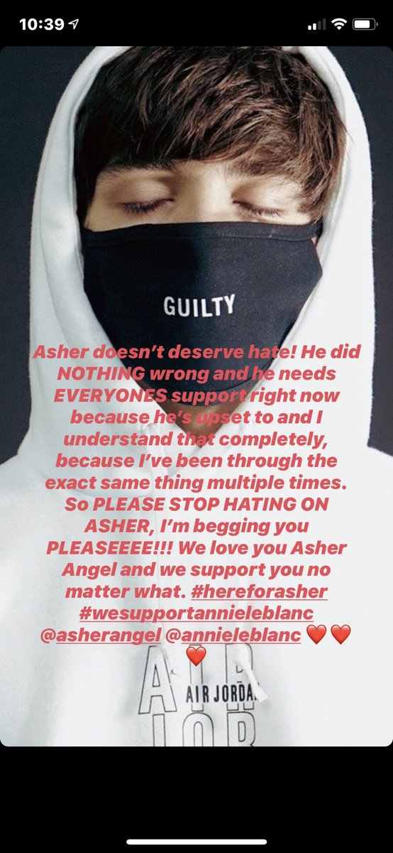 NSchneider2020's tweet photo. DONT HATE ON ASHER PLEASEEEE #hereforasher #wesupportannieleblanc @asherangel @annieleblanc β€οΈππ»π₯Ί https://t.co/JQJCFQLsIW