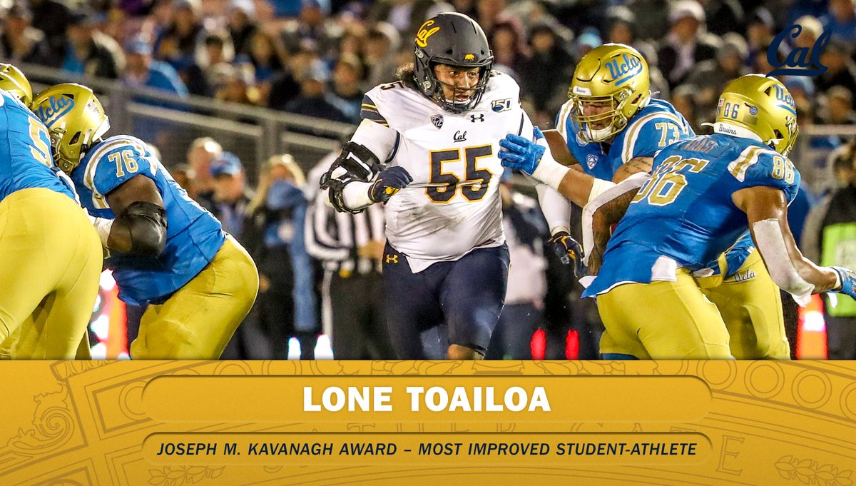 CalFootball's tweet image. Always getting better. 📈

@lone_toailoa is the Most Improved Student-Athlete! #EarnedIt2020