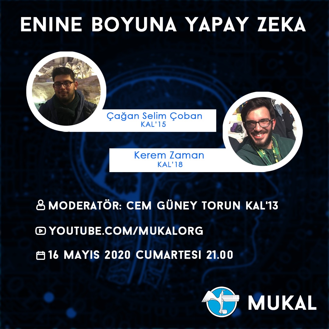 21.00'da "Enine Boyuna Yapay Zeka" yayınımız başlıyor:
youtube.com/watch?v=DQMATD…