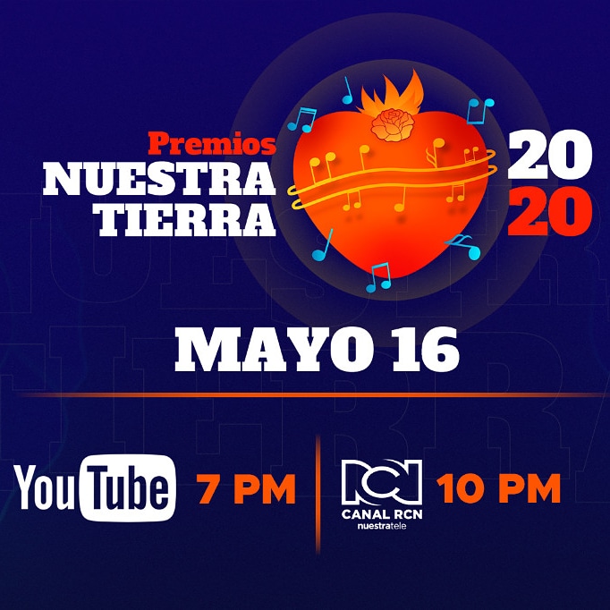Llegó el día 👏🏻🇨🇴  #PremiosNuestraTierra Hoy desde las 7:00 PM disfruta de lo mejor de la música hecha en Colombia 🇨🇴
💻 7:00 PM en el canal de  #YouTube #LaMega 
🎥 10:00 PM <a href="/CanalRCN/">Canal RCN</a>