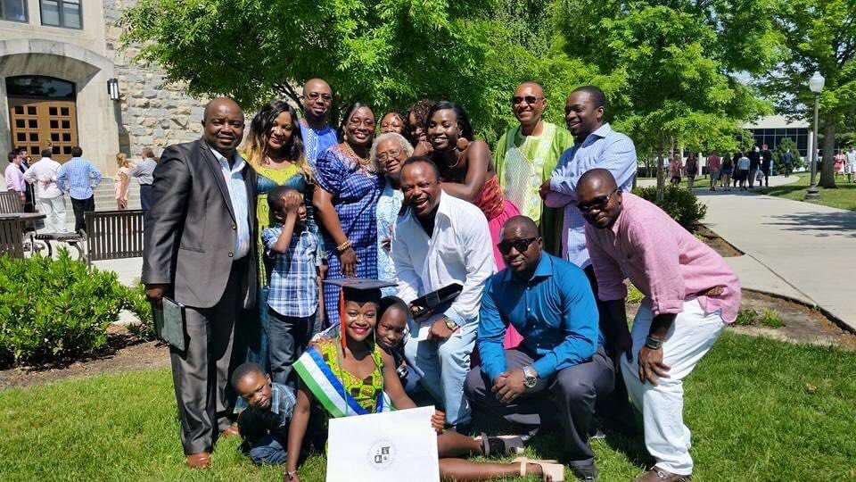 Ruby_B_Sutton's tweet photo. I’m so thankful to have had my family at my graduation: family and friends coming from Maryland, dad coming from Nigeria, grandma coming from Sierra Leone, & my uncle & aunt coming from the Democratic Republic of Congo. #SaloneTwitter #AfricaTwitter #Africans #HokieGrad #VTMining https://t.co/fBuLGLjN2A