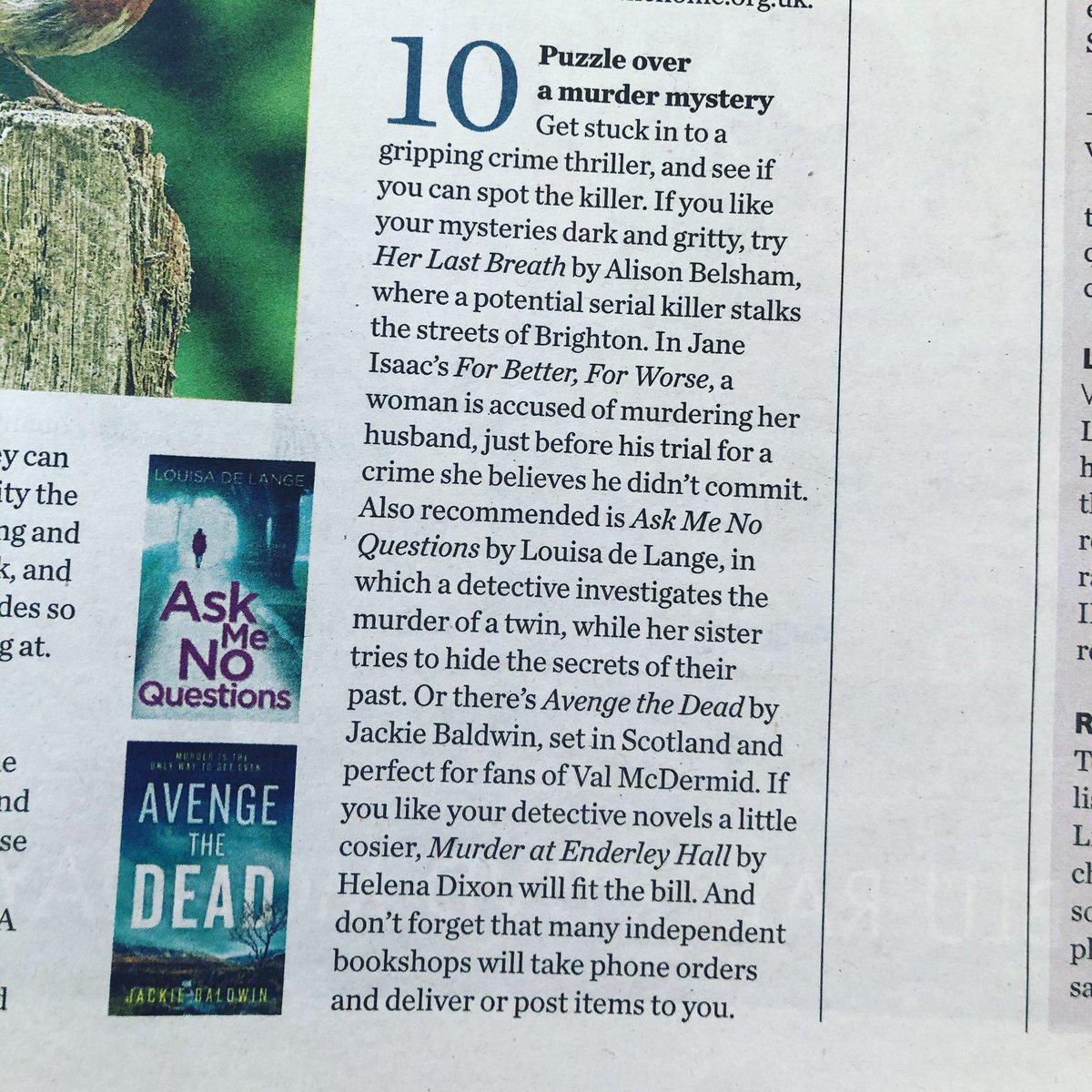 paperclipgirl's tweet photo. The thrill of this never wears off! Thank you to @waitrose for featuring #AskMeNoQuestions in the latest #waitroseweekend . https://t.co/2GfxbynfTX
