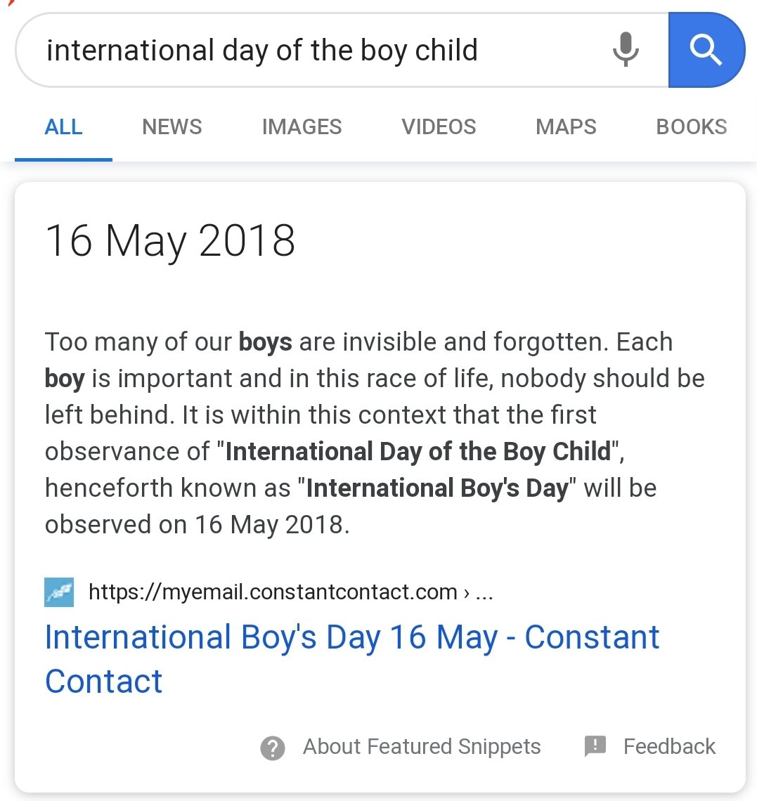 Today is international day of the boy child... You see, I am an advocate for equality yea, but boys are being forgotten and ignored. 😔 Happy international day to all the boy child around the world. #InternationalDayofTheBoyChild