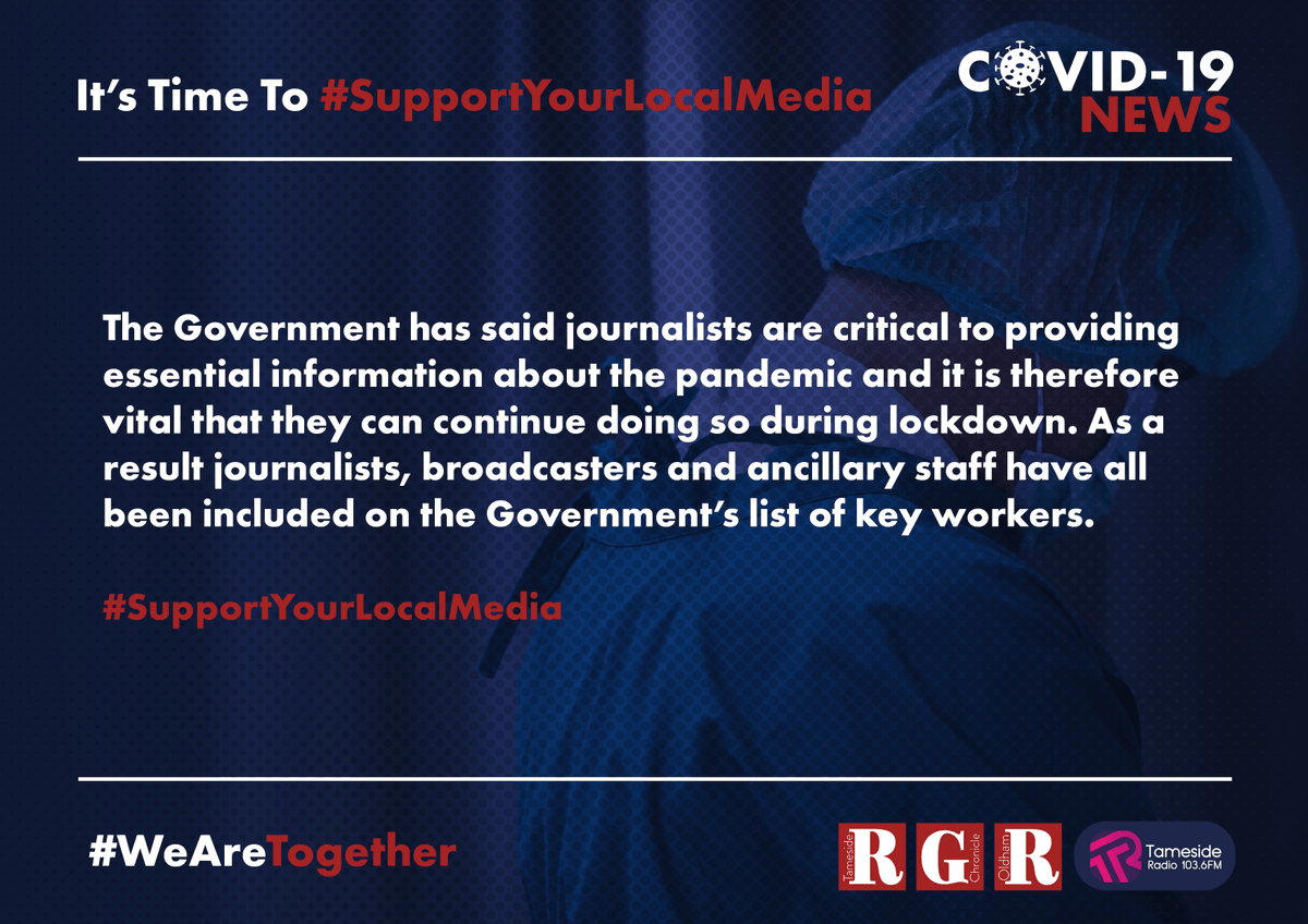 newsinglossop's tweet photo. Journalists have been classed as key workers. And we couldn’t be prouder of them.
#SupportYourLocalMedia #WeAreTogether
https://t.co/MEAJAJLLvy https://t.co/xBpkFAxX3g
