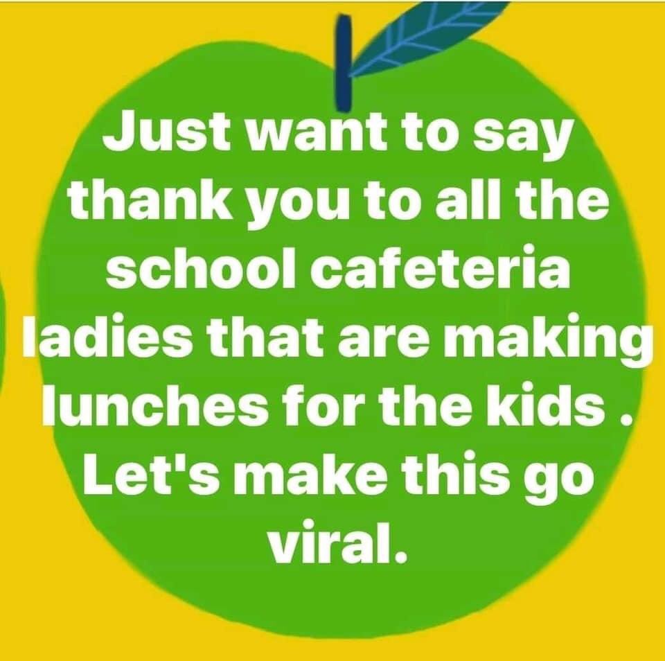 Ladies and gentlemen of FCPS food services - THANK YOU !!! ❤️🤩