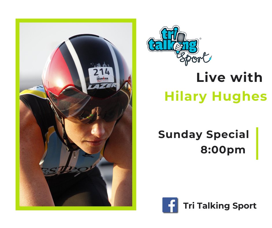 Tomorrow night we will host a very special #FacebookLive with Hilary Hughes, National Middle Distance Champion &amp; Winner of <a href="/tri_ireland/">Triathlon Ireland</a> NS 2019.  Tune in at 8pm for fun chats &amp; a chance to win some prizes to celebrate the first birthday of the #TriTalkingSport #podcast #20x20