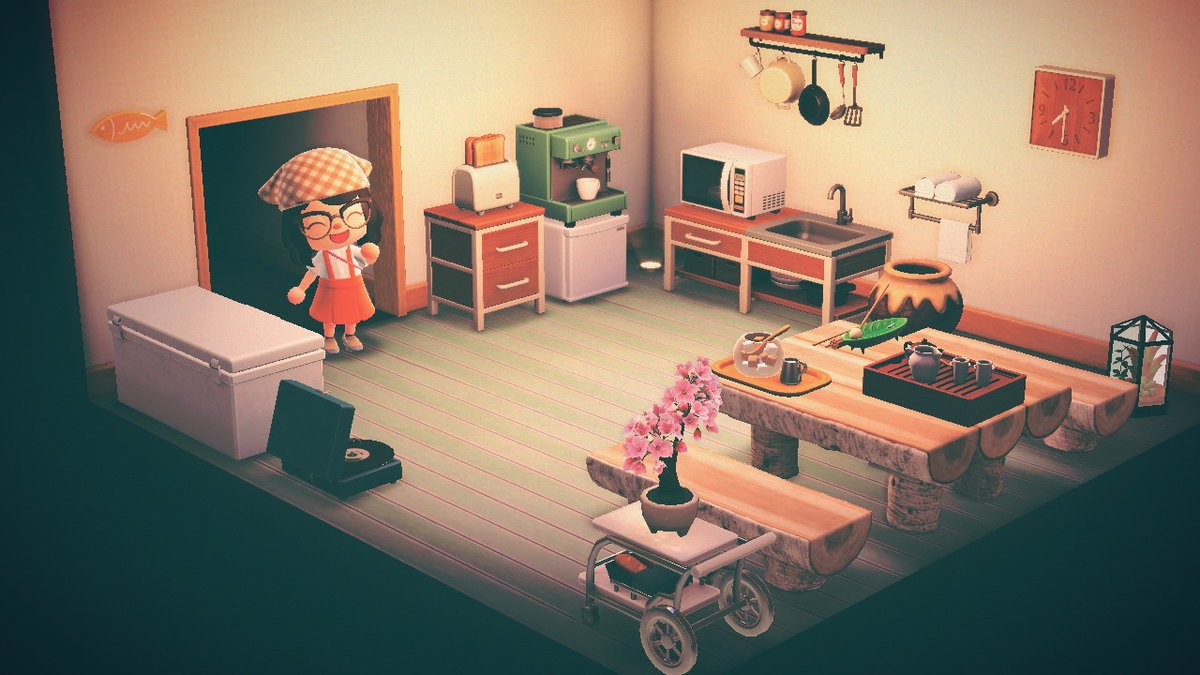 animalmemeing's tweet photo. The rest of my house is a mess but I love my lil kitchen! - B #ACNHKitchen #AnimalCrossing #ACNH #NintendoSwitch https://t.co/8KbxQNNCyt