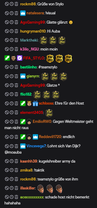 Official_STYLO's tweet photo. unnötigster Chat Monitor des Jahres Freunde.
Man hostet ihn. Chat haut #TeamStylo raus. Mo bemerkt es nicht und sagt dann, dass der chat auch nichts geschrieben hat.
Brudi schick den Monitor rüber. Ich kann den gebrauchen @MoAuba https://t.co/xNENFM6m43