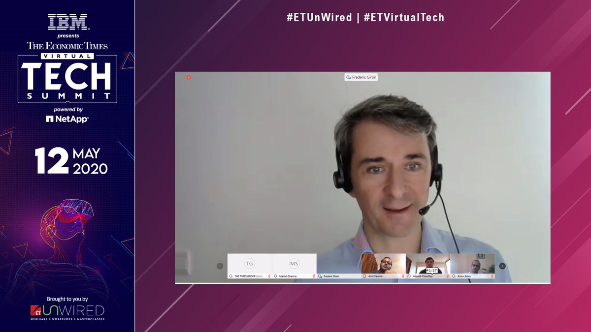 ET_Edge's tweet photo. #ETUnWired | Fred Giron - VP, Research Director, Forrester Research chaired panel discussion on 'Navigating the COVID-19 Crisis: And Opportunity for Digital Transformation' at #ETVirtualTech 2020.
#DigitalRoundtable #BusinessContinuity #HybridITManagement #DigitalTransformation https://t.co/JI1tdyMUKT