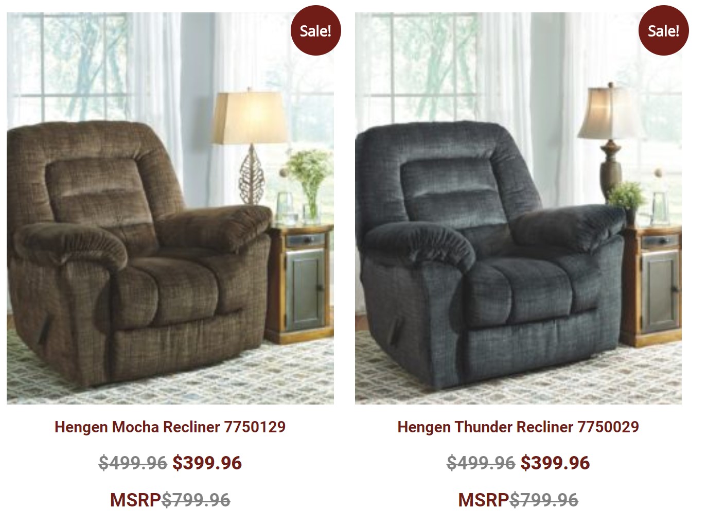 Hengen mocha recliner online