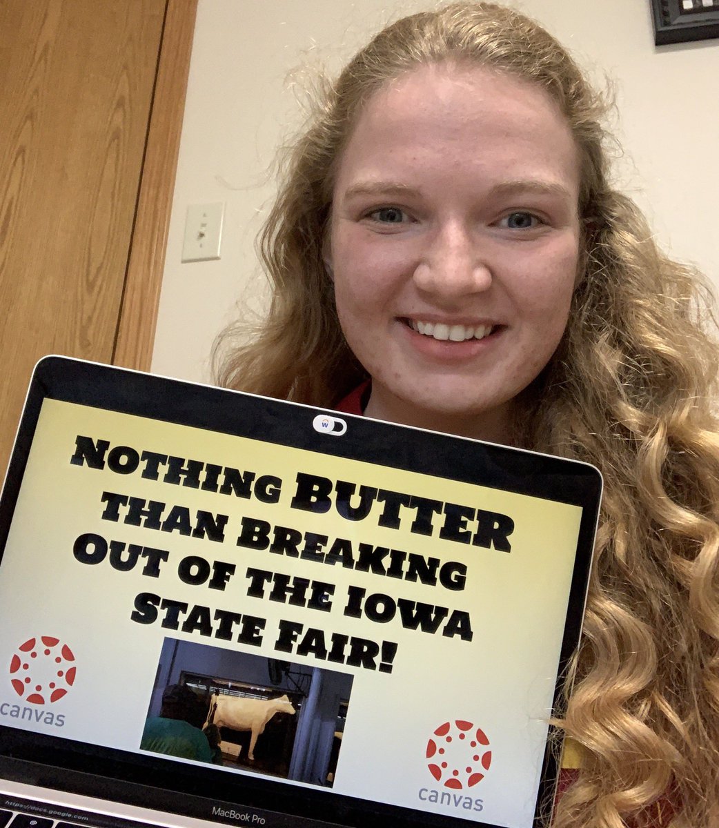 KylienEDU's tweet photo. Woohoo! I just escaped the Iowa State Fair and left knowing more about Canvas LMS! #EDUC407 https://t.co/ay7vviVGin