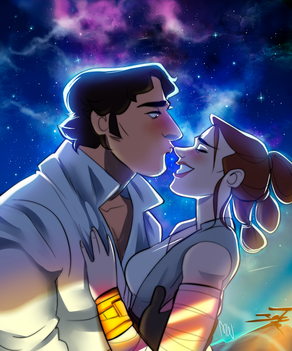 MilkyTatiana's tweet photo. Damerey commission for Beth =] #Damerey #PoeDameron #ReySkywalker #OscarIsaac #DaisyRidley #StarWars Open commissions ^^- #artistsontwitter https://t.co/BjIGTvBwdc