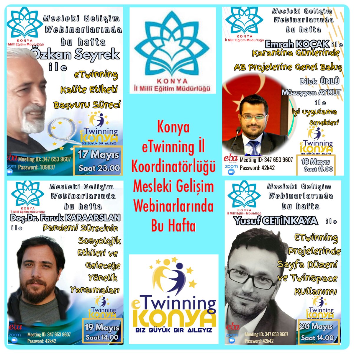 ysfctnky's tweet photo. Konya eTwinning İl Koordinatörlüğü Mesleki Gelişim Webinarlarında Bu Hafta yine birbirinden güzel eğitimler var. @ziyaselcuk @adnanboyaci @mhbucuk @mfatihdoger @SeyitAliBuyuk @servetal61 @OkanTekkalan @MustafaSAKARYA @MustafaKurt2016 @myilmaz2023 @erkanyakisir @eTwinningKonya https://t.co/WEL2c4mQHm