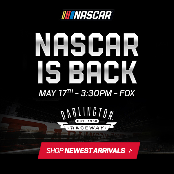 NASCAR RETURNS TOMORROW!!! Tune-in at 3:30pm on FOX at Darlington Raceway! Shop Your Favorite Driver! nas.cr/2LvPuBF <a href="/NASCAR/">NASCAR</a> <a href="/NASCARONFOX/">FOX: NASCAR</a> <a href="/TooToughToTame/">Darlington Raceway</a> #NASCARIsBack #TooToughtoTame