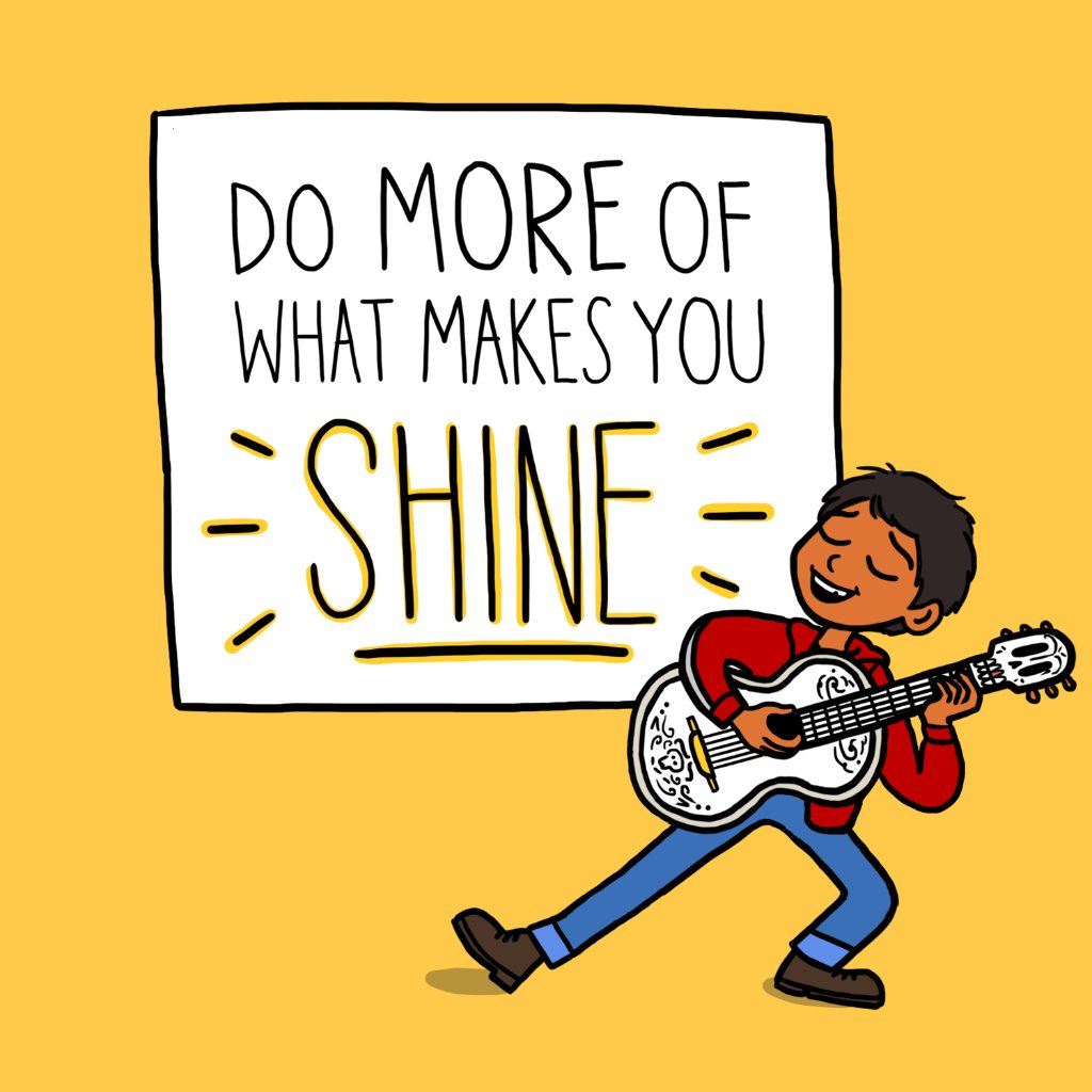 Pixar's tweet photo. Move to the tune of your own music. 🎶 https://t.co/u6YQmTY8Dr