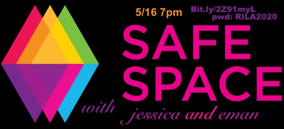 • quarantime is T O U G H •
join us for a pre-iftar discussion about SAFE SPACES.
take away effective ways to use a safe space to recover from daily intolerances, and significant traumatic events.
MAY 16, 7pm pacific
zoom link: Bit.ly/2Z91myL pw: RILA2020
#RAMADANinLA