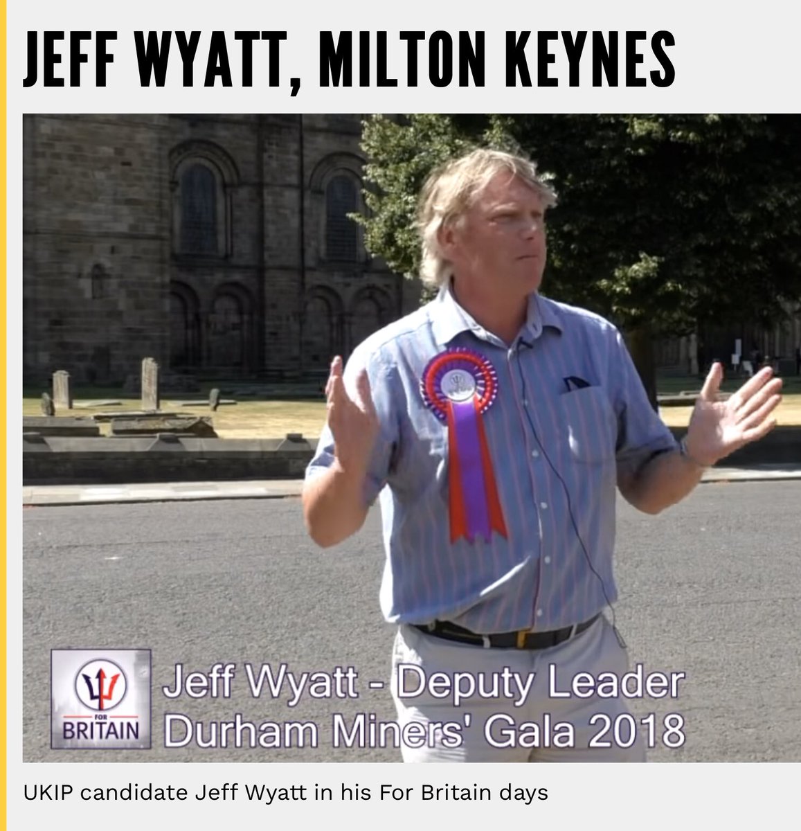 najeebster's tweet photo. So it seems the โI am a free I am not man a numberโ covidiot is actually Jeff Wyatt formerly of racist For Britain, and latterly a returnee to UKIP #IAmAFree https://t.co/PkKL4QThOl