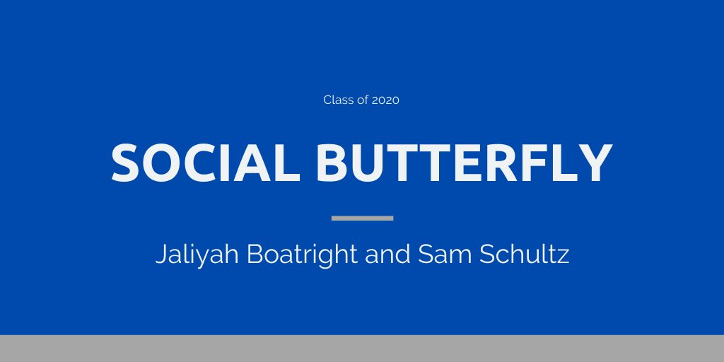 oesrsuperlative's tweet photo. Social Butterfly! https://t.co/3cscJR5pFG