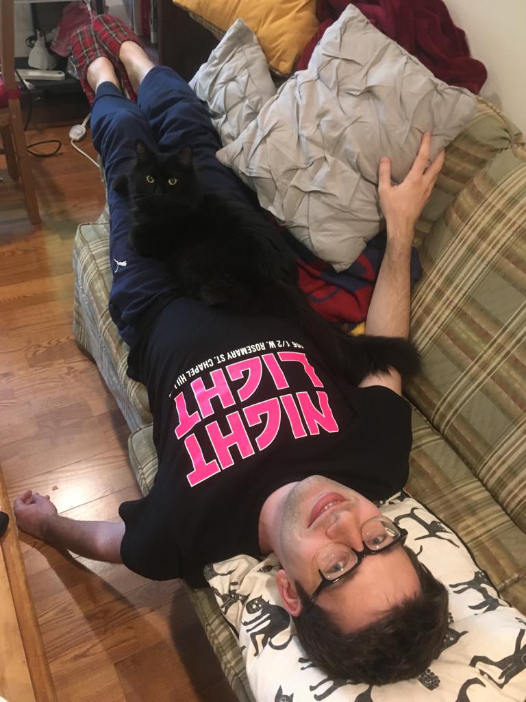 mgspiegel's tweet photo. Thank you for the shirt &amp; photo, @katlofe! @nightlightclub is my favorite venue in the area; I've seen so many great shows there. To support NL and its staff during this time of uncertainty, you can order a shirt through @alldayrecords and/or donate at https://t.co/lYwLabXvEY. https://t.co/Z2q9FaBwHz