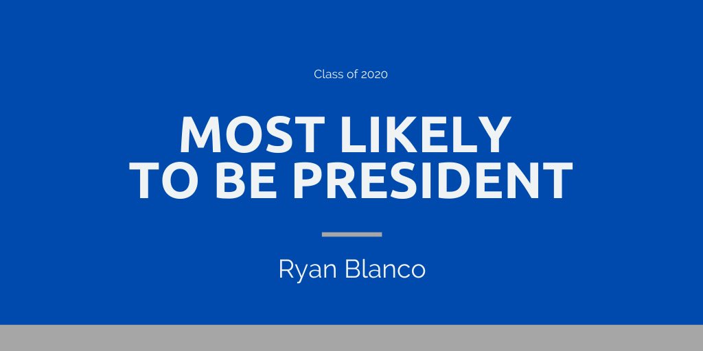 oesrsuperlative's tweet photo. Most Likely to Be President! https://t.co/YDNuufGsHW