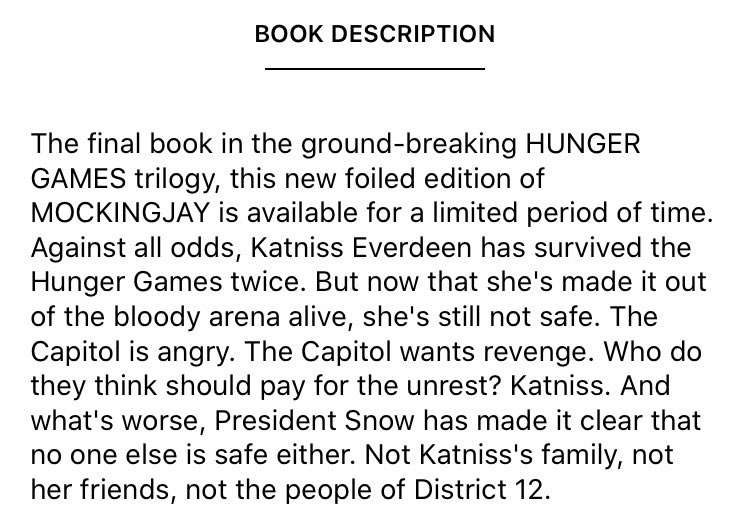 the hunger games trilogy by suzanne collins- everyone has read this but that changes the fact that it literally goes unmatched- caused my love of reading- finnick and johanna >>>>>- gale is boring peeta is amazing- i love you katniss everdeen