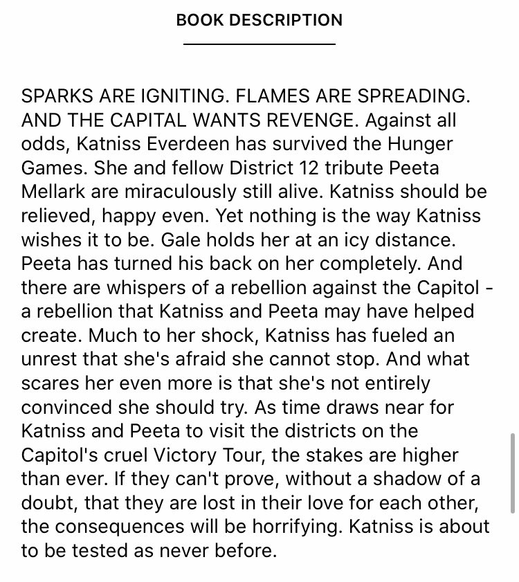 the hunger games trilogy by suzanne collins- everyone has read this but that changes the fact that it literally goes unmatched- caused my love of reading- finnick and johanna >>>>>- gale is boring peeta is amazing- i love you katniss everdeen