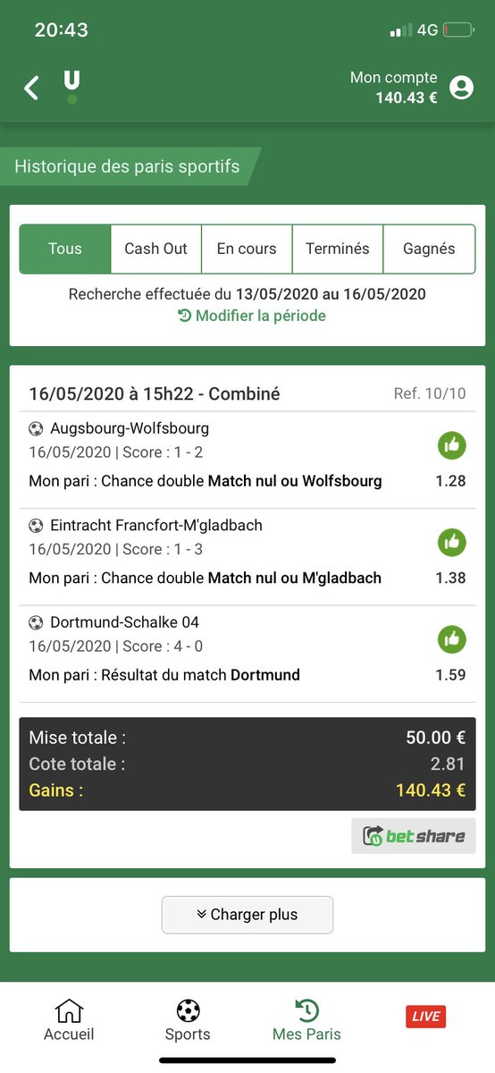 BMPronos3's tweet image. Côtes à 2.81 validé ✅ #Bundesliga #Pronostics #prono #pari