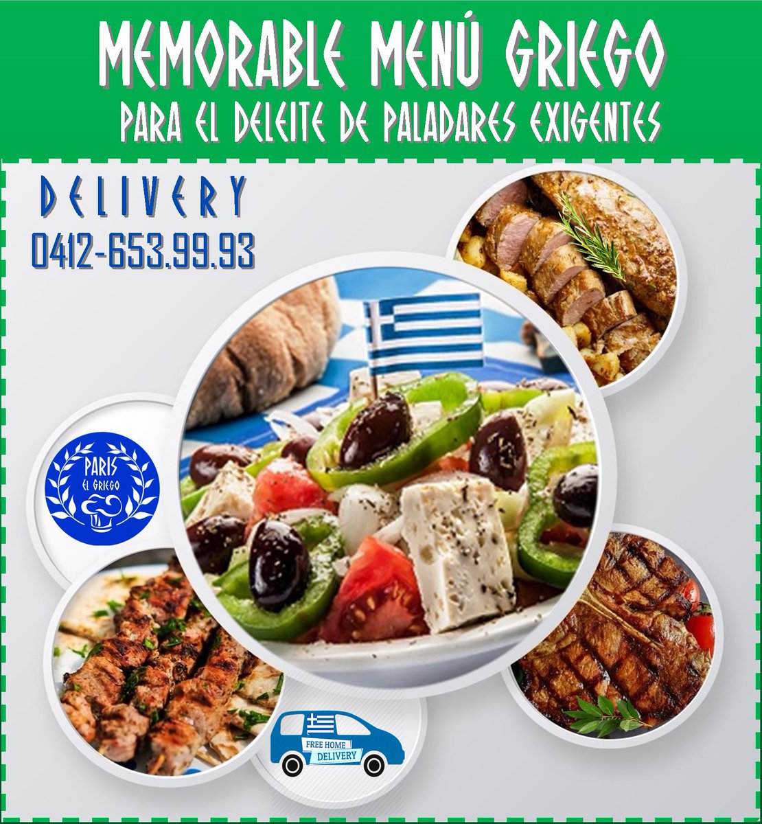 ParisElGriego's tweet photo. Este fin de semana @ParisElGriego complace los paladares más exigentes con Pernil de #cordero, T-Bone de cordero y cerdo, lomito de Cerdo, pinchos de cerdo, pollo y enrollados con tocineta, #albóndigasgriegas, #gyros, #musaka, tomates y pimentones rellenos y mucho más. https://t.co/jawA97UKT3