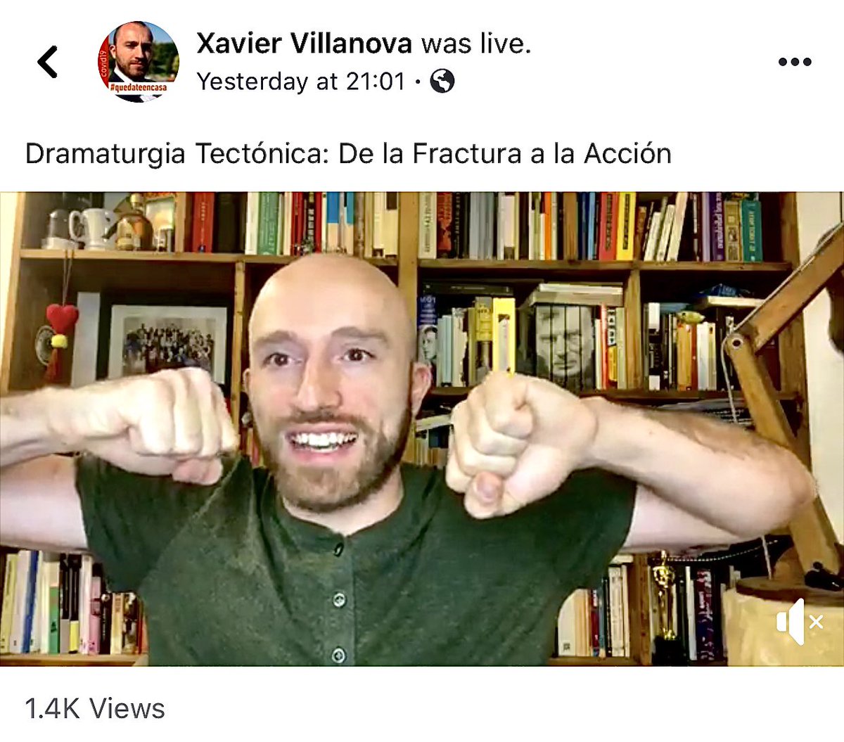 Por si te la perdiste, acá puedes acceder a la clase en línea de #entrDramaturgia Tectónica: De la Fractura a la Acción! facebook.com/XaVillanova/vi…