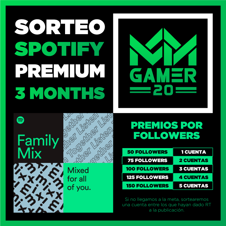 🤑 Sorteo Fast Spotify Premium 🤑

📌 Seguirme <a href="/kmgamer20/">KMGAMER20</a>
📌 Seguir a <a href="/kmgfx_mx/">KMGFX</a>
📌 Seguir a <a href="/whow_mx/">House of Wolves</a>

Participa dando ❤️ Y RT ♻️
📅 Finaliza el 17/05/2020 10:00 PM 🇲🇽

🎁 Ganadores en mi canal 🔗 bit.ly/kmg20

<a href="/AyudaRTss/">Ayudas RT</a> <a href="/AyudaJugador/">Ayuda Jugador</a> <a href="/EPGuatemala/">Empire Promotions</a> <a href="/AyudaseSports2/">Publicidad eSports LATAM</a>