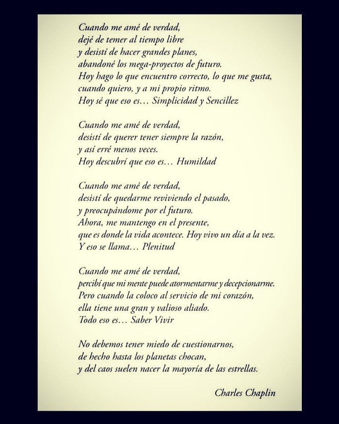 AGomezlorca's tweet photo. Del tiempo aprendemos a vivir experiencias,que nos hacen ser personitas con un estilo de vida. Se dice que estamos de https://t.co/rfO7yH0wtJ ahí que cada ser vivo encuentra un lugar para su propia felicidad. #lifestyle #wonderfulmoments #charleschaplin https://t.co/IYZgY791A5