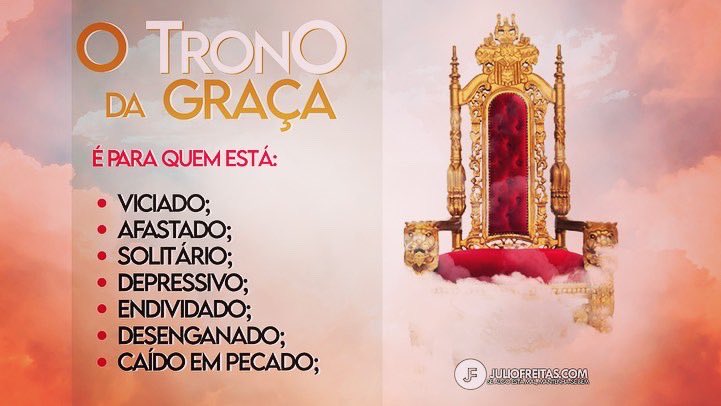 bjuliofreitas's tweet photo. CHEGUEMOS, pois, com CONFIANÇA ao TRONO da GRAÇA, para que possamos ALCANÇAR MISERICÓRDIA e ACHAR GRAÇA, a FIM de SERMOS AJUDADOS em tempo OPORTUNO. Heb. 4:16 

— QUAL GRAÇA VOCÊ PRECISA? 

•  Este é o tempo oportuno para você ser  ajudado e Salvo. https://t.co/HNZlItq3N9
