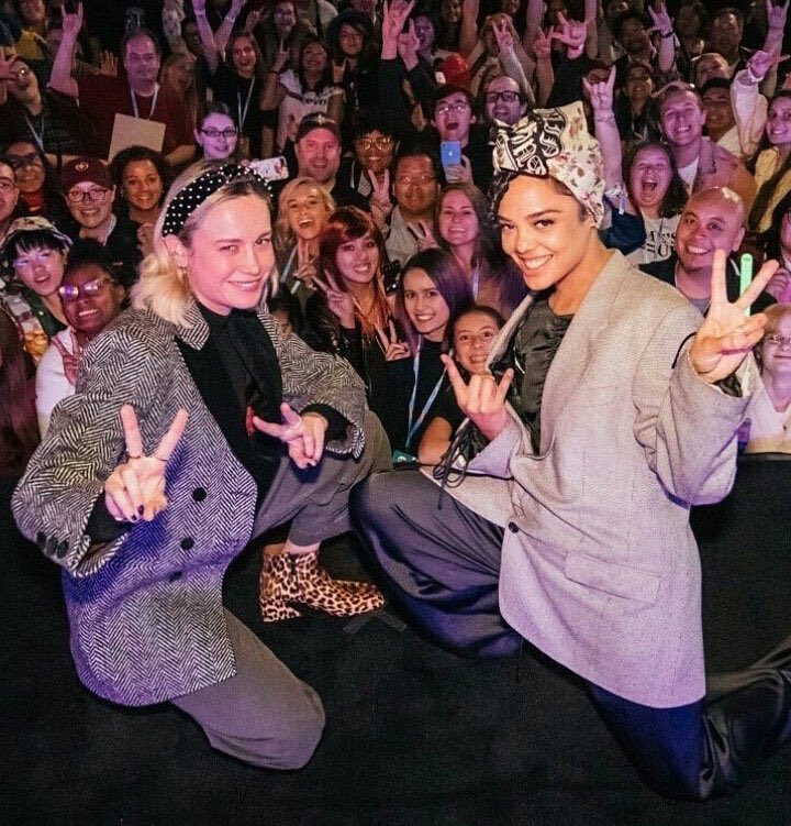 loventhunders's tweet photo. i think we all can agree that brie larson and tessa thompson https://t.co/Ge5VFSZa5M