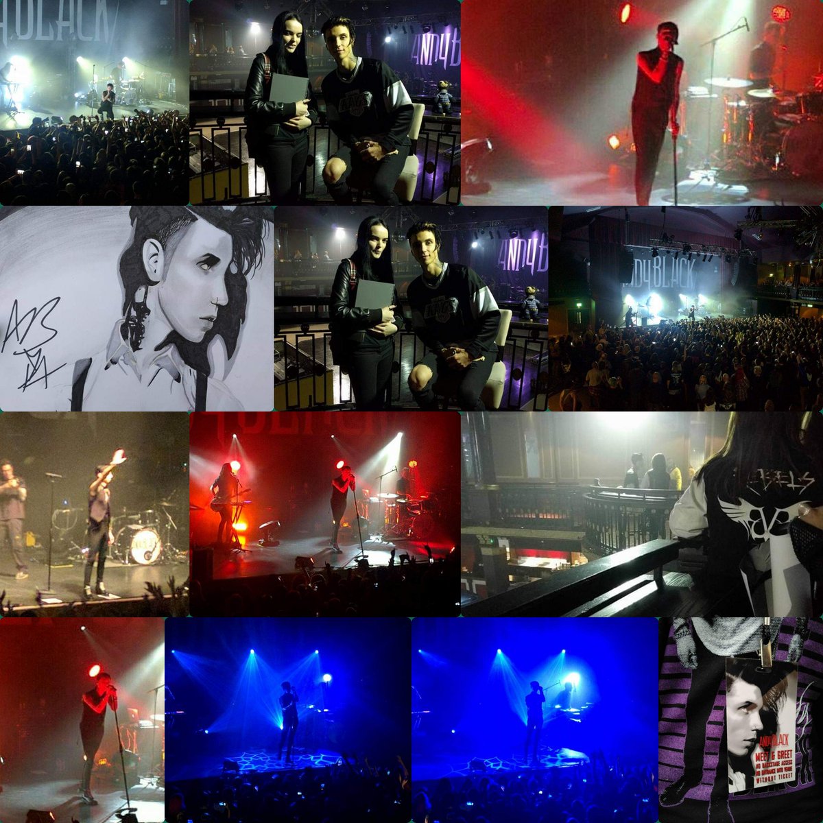 samleigh73's tweet photo. Can't believe its been 4yrs since me and my beautiful daughter went to see the amazing @andyblack in Manchester and I got to speak to him and @MYanni89 at the M&amp;G @ChrisABiersack 😎🤘🖤🖤 https://t.co/KKXAmUqrN2