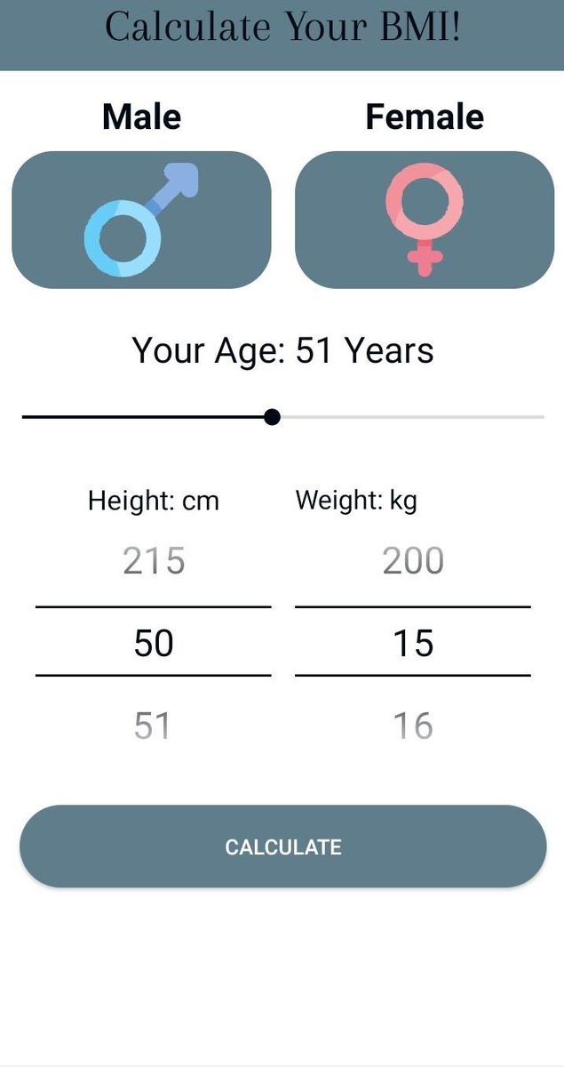 Cora_Debs's tweet photo. Hello!
I want to share with you an #Android #application I made a few days ago.
a simple BMI Calculator, I focused on a user-friendly layout, plus it is easy to use!
feel free to install and test it. (It supports Dark/Light mode)
new updates are coming
#kotlin   #health #BMI #WHO https://t.co/MpE1smxOLz