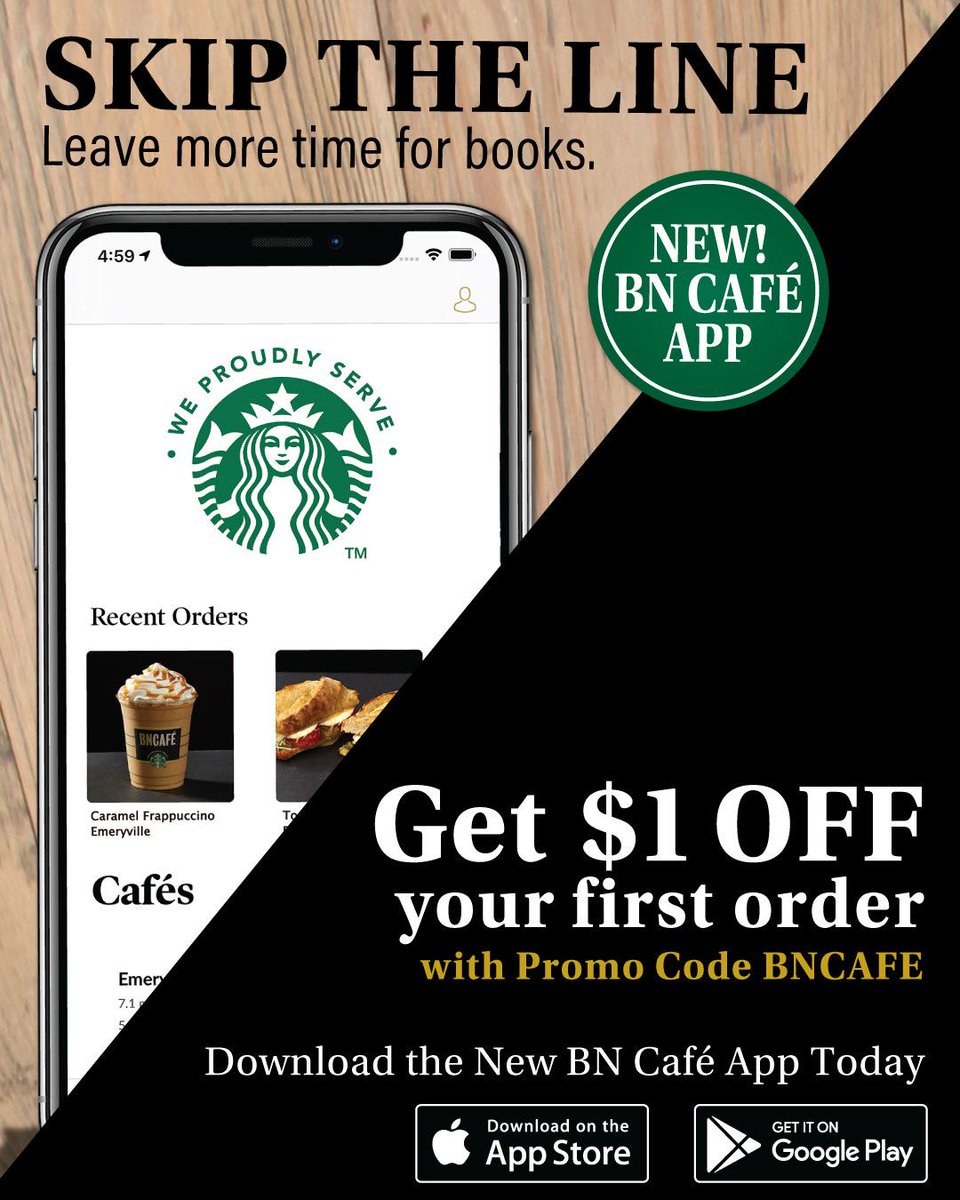 Barnes Noble Our Barnes Noble Cafe Is Open For To Go Orders Download Our App To Skip The Line Bnorem Bncafe Barnesandnoble Starbucks Starbuckscoffee Harneyandsonstea Cheesecakefactory Coffee T Co 60fguxjvhe
