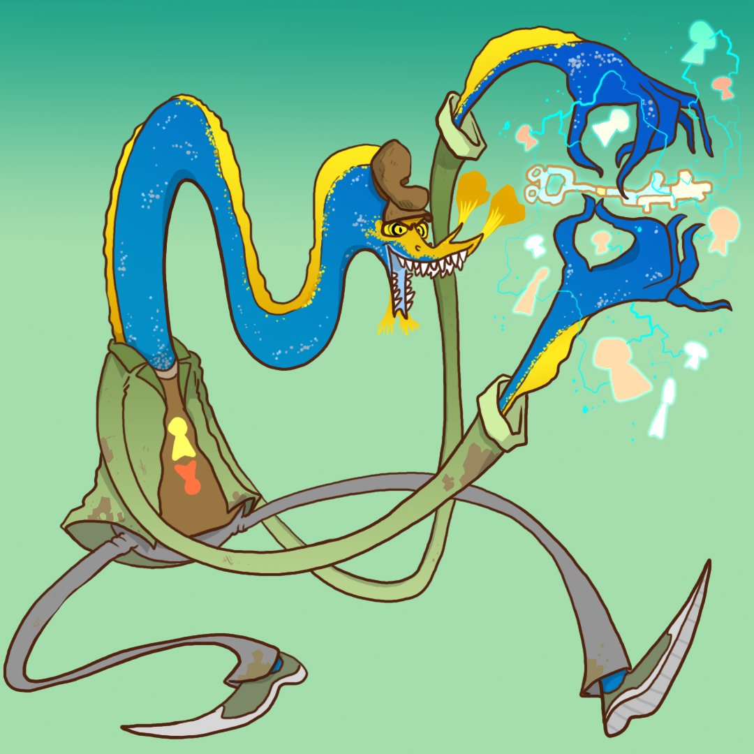 smarsapan's tweet photo. 16 of 31 of #MerMay ! Blue Ribbon Eel
more of the Longboy crew. The ultimate lockpick. This type of eel has the silliest/best stuff going on with its face.
🔷🟡🔷#reversemermaid #atlantaartist #darkmagicians #mermay2020 #anthro #merfolk https://t.co/tMLhpxDyWA