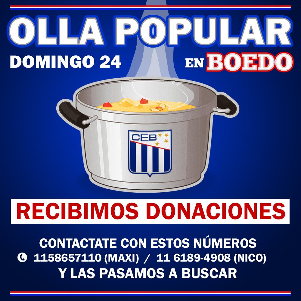 estrelladeboedo's tweet photo. Atención a la familia de Estrella y a todos los que quieran colaborar. Se está organizando una olla popular en el club para el domingo 24 al mediodía. Recibimos donaciones de alimentos, ropa, frazadas e insumos de higiene. “Te juro que en los malos siempre te voy a acompañar” https://t.co/V4i67Z4yFj