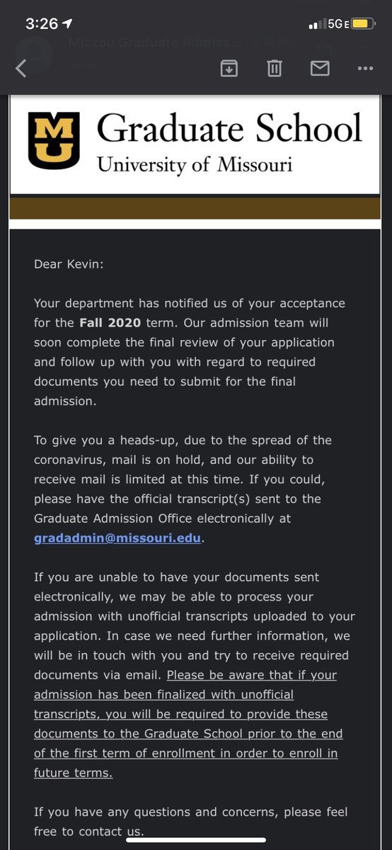 It was a tough decision but I am finally ready to announce my commitment to the University of Missouri graduate school. I’d like to thank my family and closet friends #respectmydecision