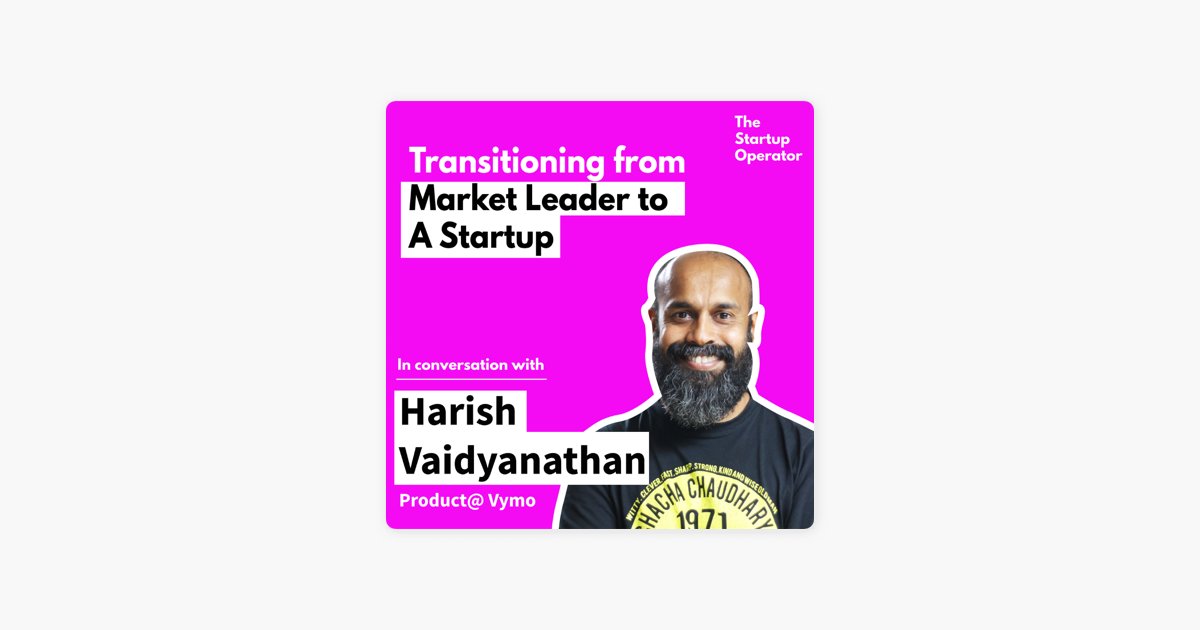 OperatorStartup's tweet photo. Have you transitioned from working in a large scale enterprise to a #startup? What was it like?
If not, would you consider taking the leap?
=======
#Podcast #NewEpisode #StartupOperator #Leadership
https://t.co/FHkWLAg44e https://t.co/g0qGYN6bcU
