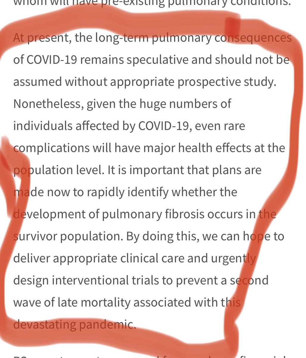 Important from Dr. Spagnolo, Maher & teams - Will we be facing a wave of #COVID19 induced advanced lung diseases including #PulmonaryFibrosis? I think we will. Time to think of #PostCOVID19PF  #CureCOVID19 #CurePF thelancet.com/journals/lanre…