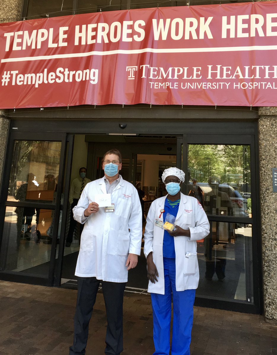 Ride4Lungs's tweet photo. With the #Coronavirus taking the world by storm, #RHBE is giving back to those who risk their lives to help others. As a token of our appreciation, we gave @Wawa gift cards to the frontline workers at @TempleHealth. They are our heroes and we thank them for being #InOurCorner! https://t.co/ZkxFZ0vVan