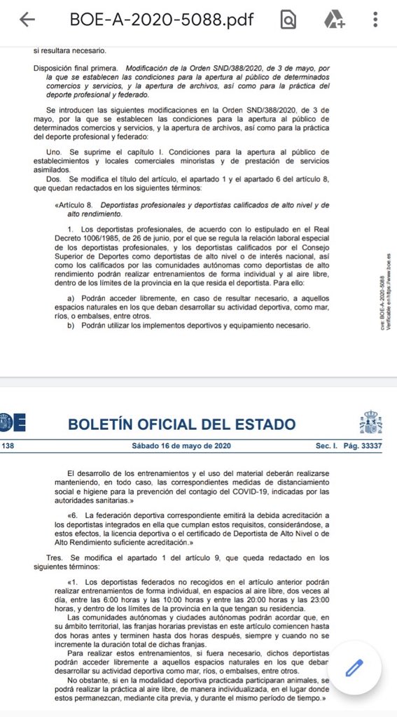 El BOE, 16 de maig, elimina la limitació del terme municipal per fer esport en fase 1, però el limita a la província. Esperem per rectificats de les disposicions adicionals i tenir-ho més clar. La #FEEC informarà quan es comuniquin més detalls en esports de muntanya.
#joActuo