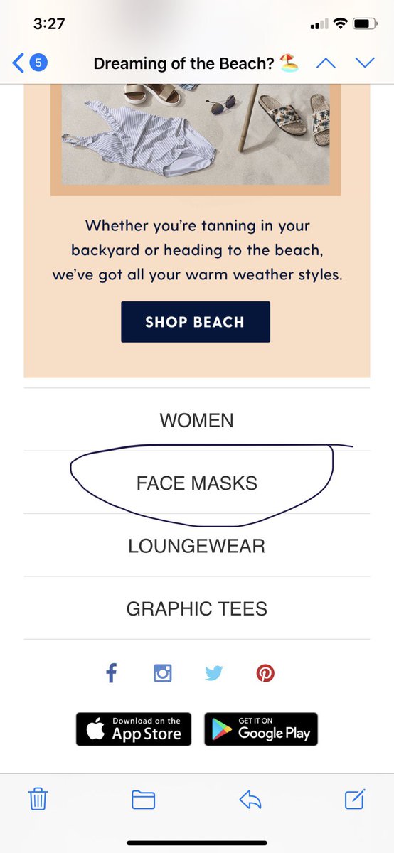 JamiMinter's tweet image. I never thought I would see the day that “Face Masks” have their own category on a boutique shopping website. This is a crazy new normal we’re living in. #COVID
