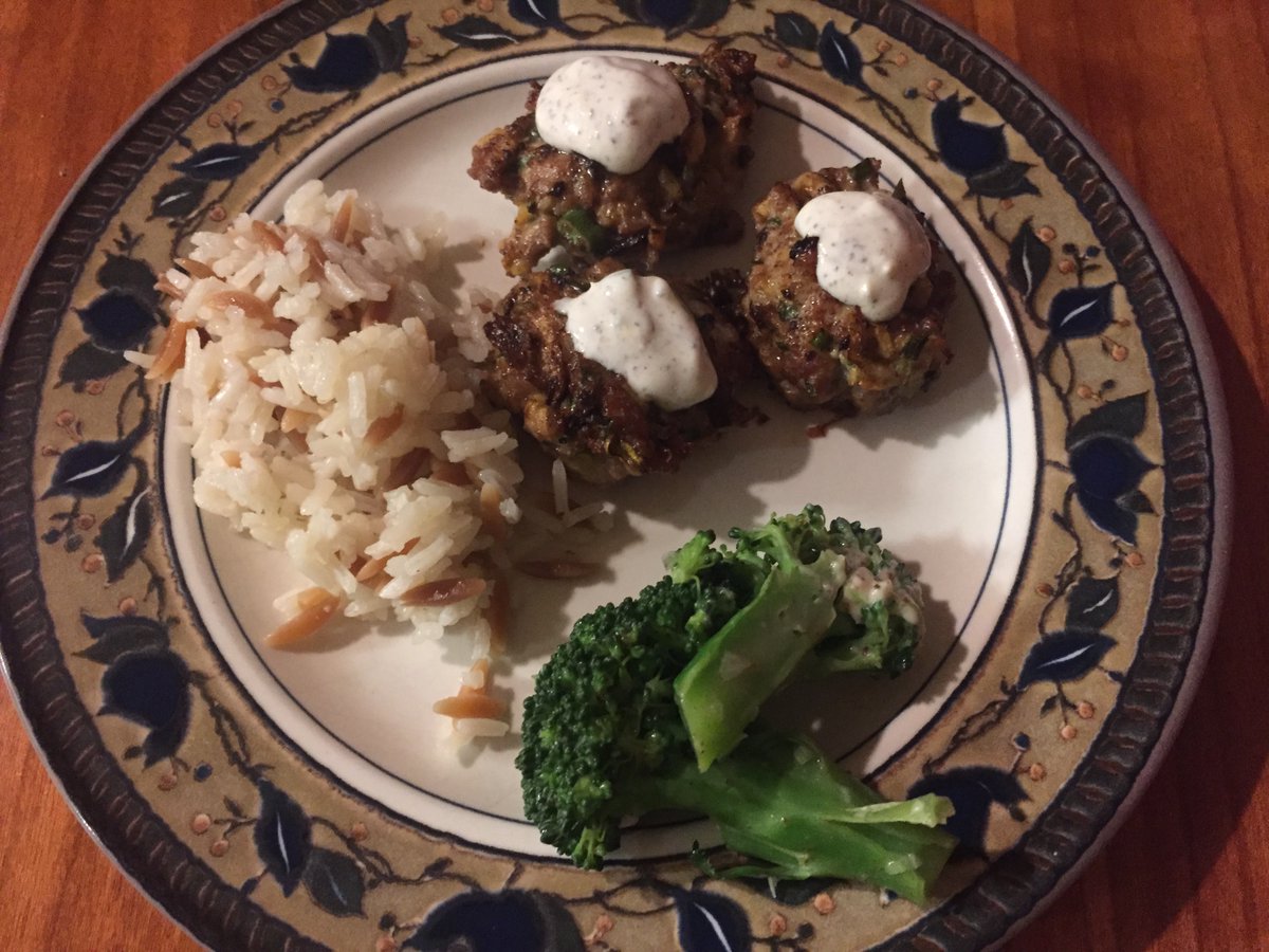 LocalThyme's tweet photo. This week, one sauce for two meals! Ottolenghi's turkey zucchini keftas and my braised lentil lettuce cups, both with a creamy sumac sauce-- YUM!- https://t.co/QWTyMj8OhN #ottolenghi @ottolenghi https://t.co/NqwomuQzbf