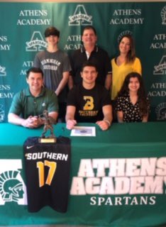 SpartanAthletic's tweet photo. Congratulations to Kris Knisely who signed to continue playing lacrosse at Birmingham Southern.  
We’re proud of you! Go Spartans! https://t.co/o0WK2g9ts7