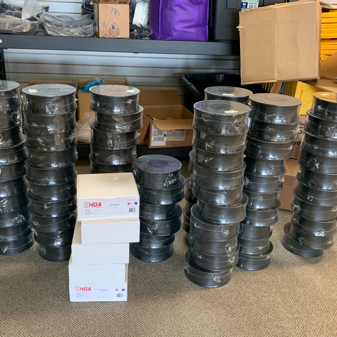 This week we took in another super generous materials donation! <a href="/3DPrintlife/">3D Printlife</a> sent us 100kg of NatureWorks PLA for us to supply our makers and keep the PPE suppy chain rockin'. It's our partners and sponsors that supply the fuel for this fire and we can't thank them enough.