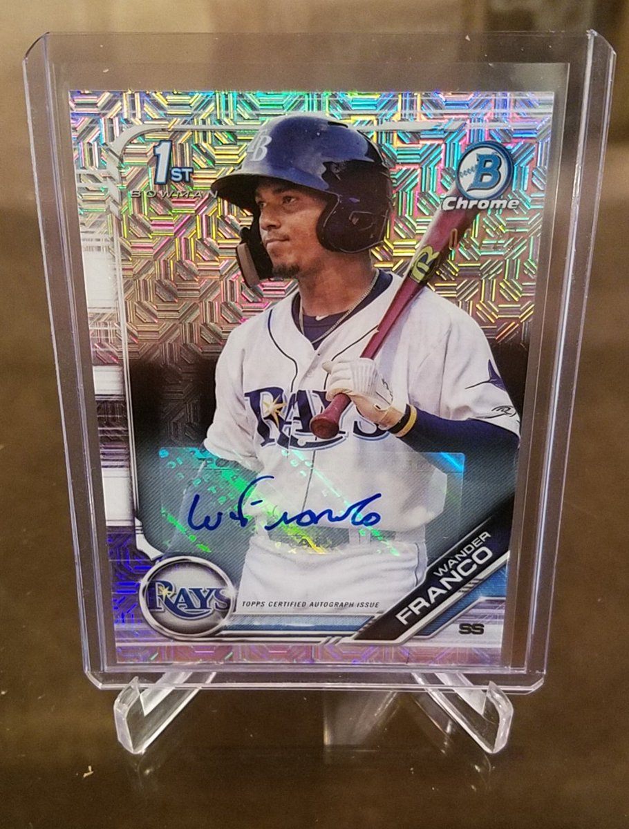 Scotty_Ballgame's tweet photo. One year ago today. Ah yes. My incredible mega box pull. Franco image variation auto /25. And to think that if 2020 Bowman was released on time last month, we would have likely been finding new megas this week. #Rays #collect #thehobby #WandersWorld @WatchTheBreaks @SHOWYOURHITS https://t.co/eH8HCn6IUO