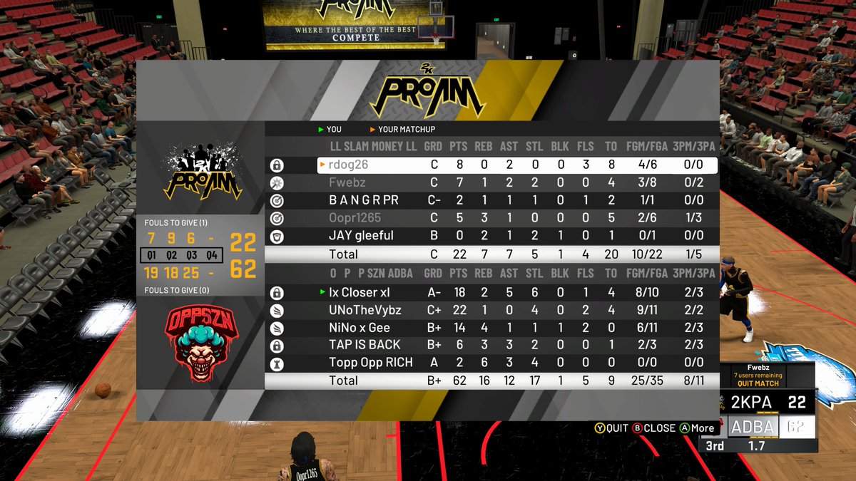 OPP_SZN's tweet photo. @GrandSlamMoney VS @OPP_SZN Preseason ADBA TOURNAMENT https://t.co/ywx1d77roF